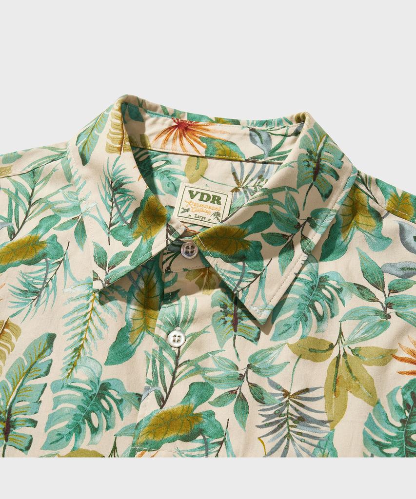 VDR Button-Up Hawaiian Shirt [Light Beige]