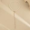 Classic Pearl Y-Shape Lariat Necklace for Women, Elegant Long Tassel Pendant for Bridal Wedding Party Jewelry