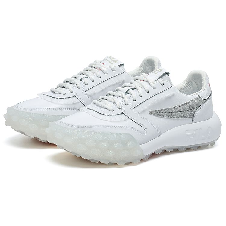 Fila Icona Gara Low-Top Sports Casual Shoes Women sneaker White Silver F12W223107FWA(S-BOX)
