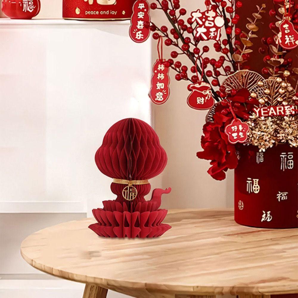 

Craft New Year Red Honeycomb DIY Paper Spring Festival Pendant Atmosphere Layout Prop StyleA-2