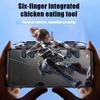 DY15 Mobile PUBG Game Trigger Aim Shooting ABS Alloy Key Button Six Finger Stretchable Sensitive Game Controller for IOS Android 5
