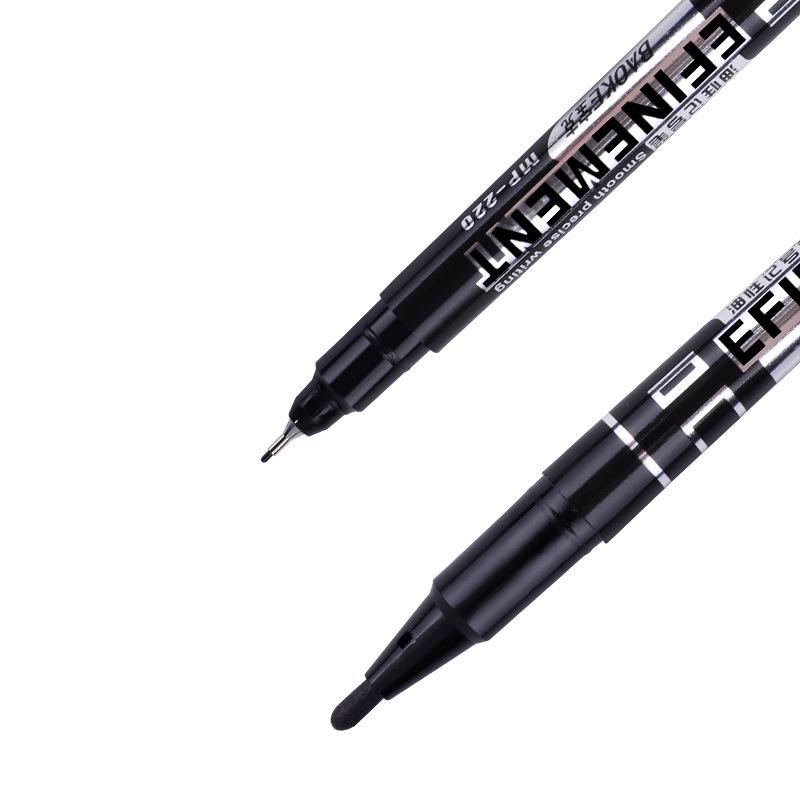 BOKE MP220 Double-Ended Quick-Drying Waterproof Oil-Based Outliner and Border Art Pen.
