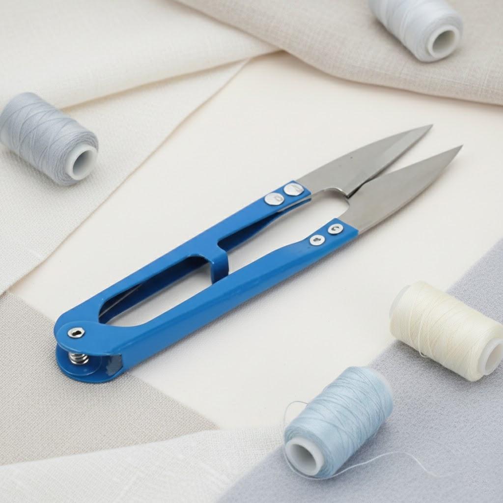 Multifunctional Sewing Scissors with Plastic Handle for DIY Dressmaking Fabric Cutting Craft Projects Tailor Tool