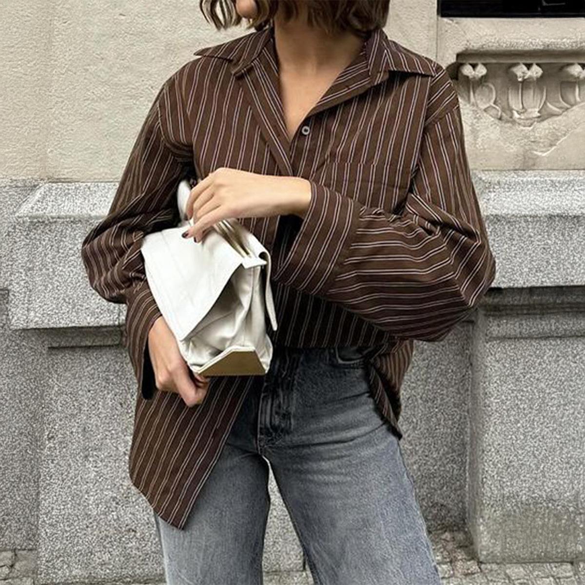 

Di Yun Women s Casual Plaid Long Sleeve Shirt Jacket - 2025 Autumn/Winter Collection M