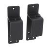 2PCS Door Barricade Brackets Open Bar Holder Carbon Steel Easy Installation U Bracket for Garage Barn 2x4 Boards Black