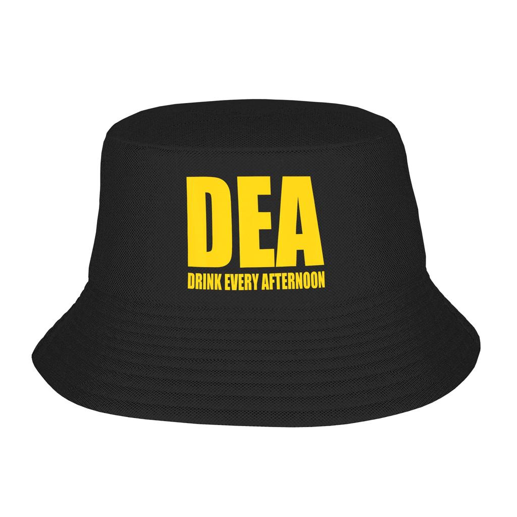 DEA Drink Every Afternoon Bucket Hat Street Style Fisherman Caps For Unisex Casual Beach Travel Visor Hats Portable Graphic Cap