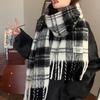 Soft Winter Cashmere Scarf Multi-Style Warm Long Tassel Scarves Mohair Thickened Wrap Shawls For Women Girls