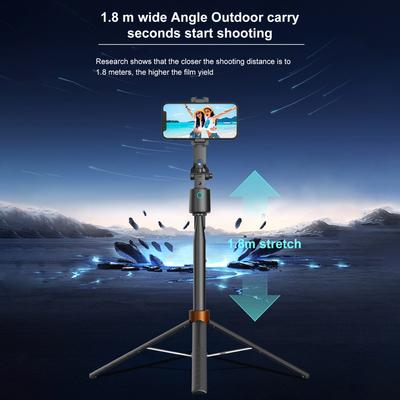Auto Tracking Selfie Stick, 180Cm Extendable Phone Tripod, 360 Degrees  Rotation   Control, 71 Inch Face Tracking Camera Tripod with Remote Shut