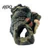 Resin Fish Cave Decaying Trunk Aquarium Hideout Betta Shelter with Multiple Holes