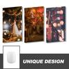 Paper Lantern Folding Lampshade Decorative Hanging Lamp Shade for Party Festival White Paper Lantern 20Cm Width 24Cm Height