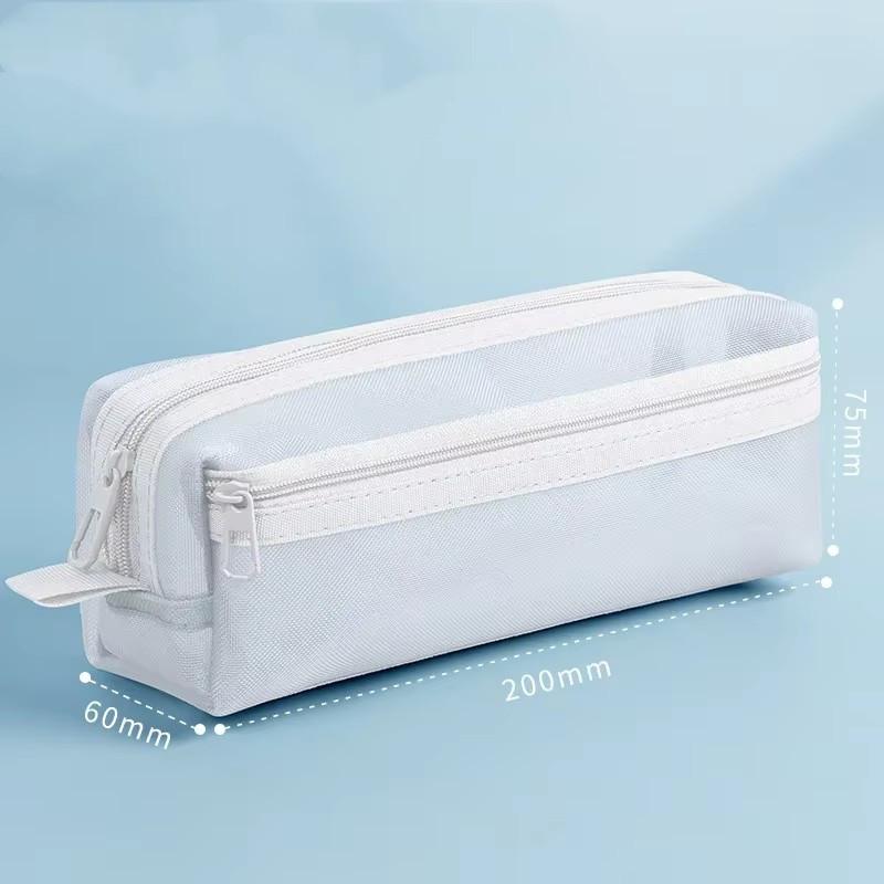 Mesh Cosmetic Bag Mesh Makeup Bags Transparent Mesh Zipper Pouch For Offices Travel Storage Bags Toiletry Bags Makeup Pouch