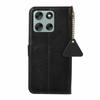 For Motorola Moto G56 5G Case RFID Blocking Genuine Cow Leather Phone Cover Litchi Texture