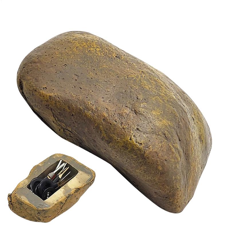 Key Hider Stone Fake Stone Hide A Key Rock Safety Storage Box Simulated Stone Key Case For Yard Garden Ornaments CN