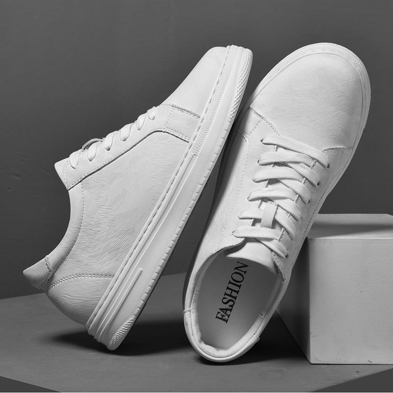 Fashion 2025Genuine Leather Men Flat Designer Board Shoes Luxury Brand Casual Leather Lace-Up Outdoor Shoes Fashion Simple Walking Shoe