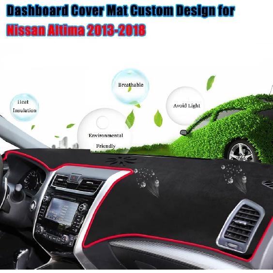 Dashboard Cover Dash Cover Mat Pad Carpet Custom Fit for Nissan Altima 2013 2014 2015 2016 2017 2018 Accessories Anti-Skid Center Console Protector