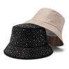 Nuovo Cappello a Secchiello Y2k Estivo Moda Donna Strass Cappellino Per Signore Visiera Cotone Cappelli Panama Casual Primavera Autunno Cappelli da Pescatore