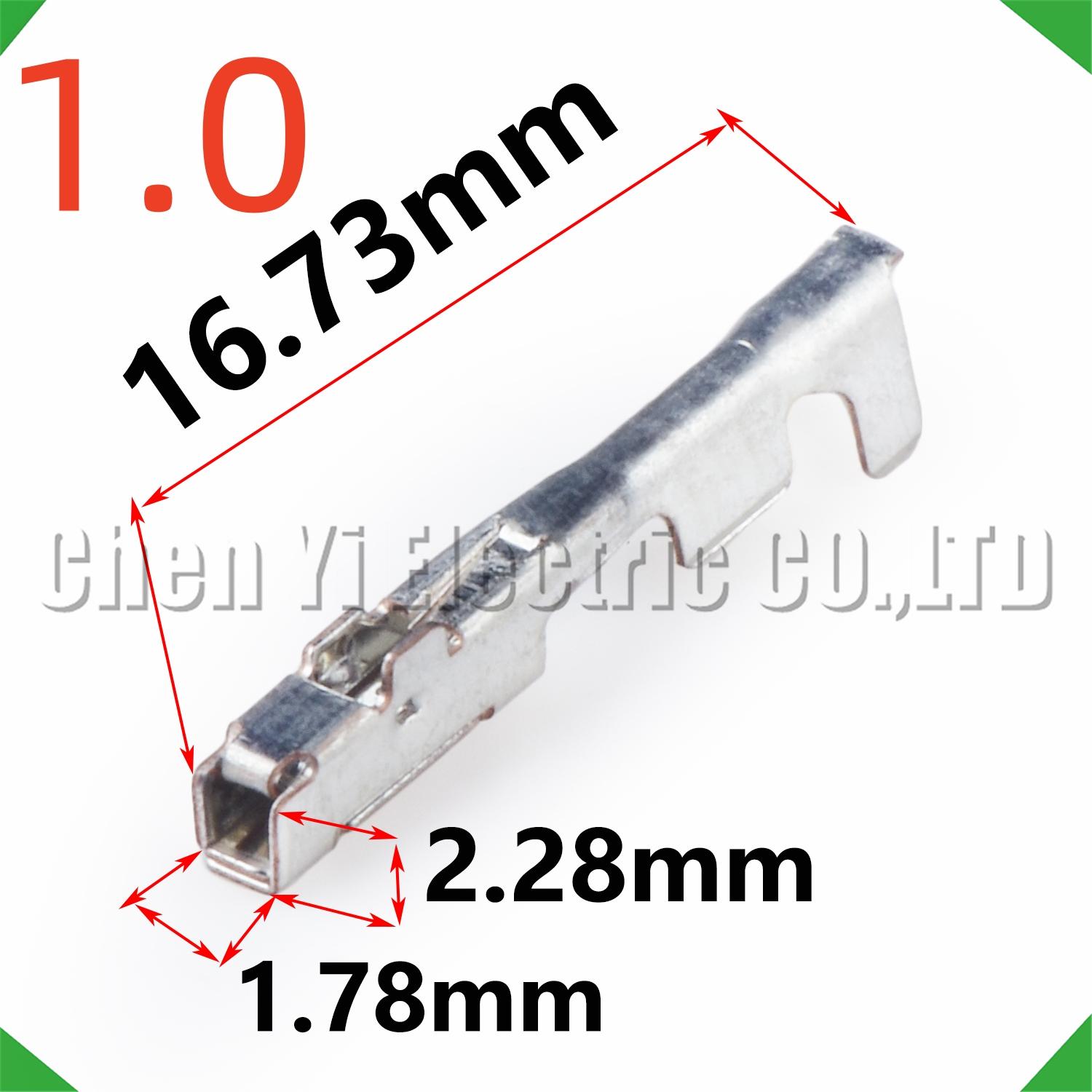 

50 Pcs 1.0 1.8 mm Male or Female wire Crimp Pins For 175265-1 175269-1 Sheath Automotive Connectors Wire harness Plug 50Pcs 1.0 Female