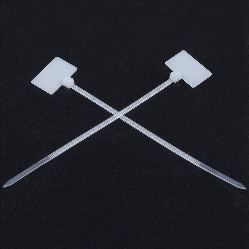 AT21-500Pcs Nylon Cable Tie Label Self-Locking Network Zipper Trim Wrap Ring Line Label