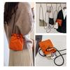 Ladies Vintage Solid Mini Crossbody Bag,Drawstring Closure Coin Purse With Adjustable Strap,Casual Multi-use Shoulder Handbag For Women Daily