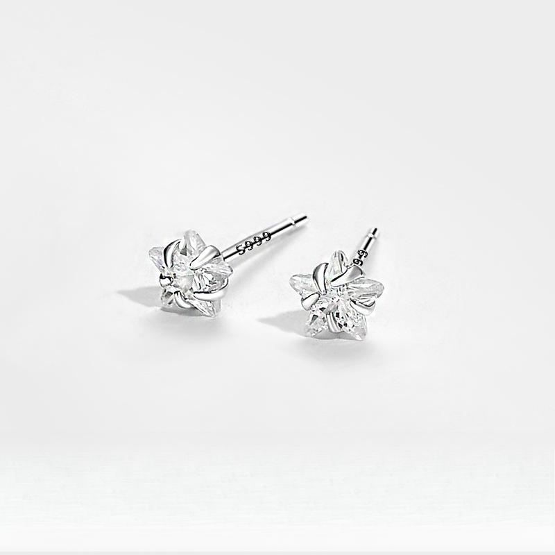 

Нежное стильное ожерелье в виде пятиконечной звезды, серьги-звезды, супер фея, серьги для прокалывания ушей, ожерелье, новый женский тренд