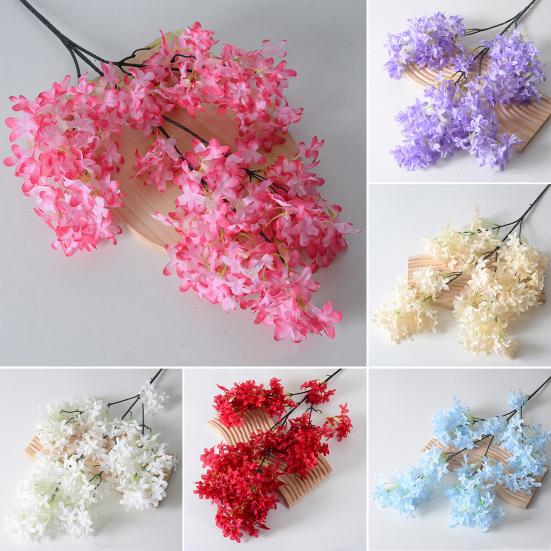 38" Artificial Lilac Flower Fake Long Stem Delphinium Branch Faux Silk Real Touch Lilac Floral Arrangement for Tall Vase Table Centerpieces Wedding