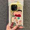 Cartoon animation crayon small new application apple 17 matte skin feeling mobile phone case iPhone16 anti-drop 15/14/13