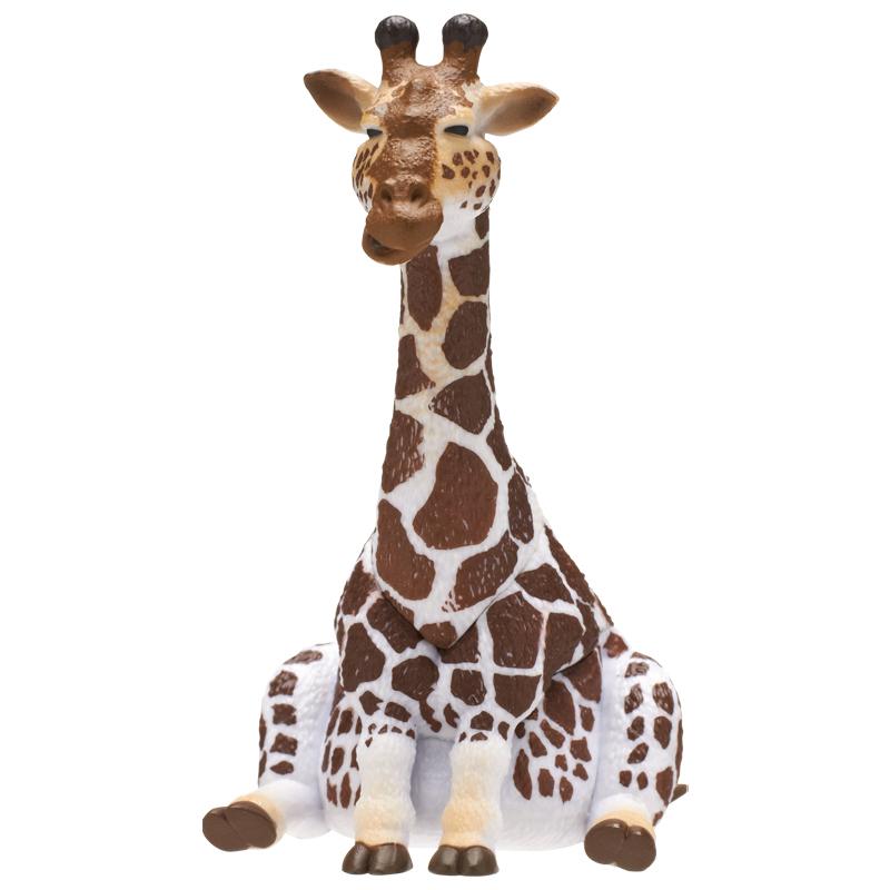 Genuine Gacha Figure Small Scale Model Round Rolling Animal 03 Giraffe Tiger Sloth Red Panda Action Figure Model Toys