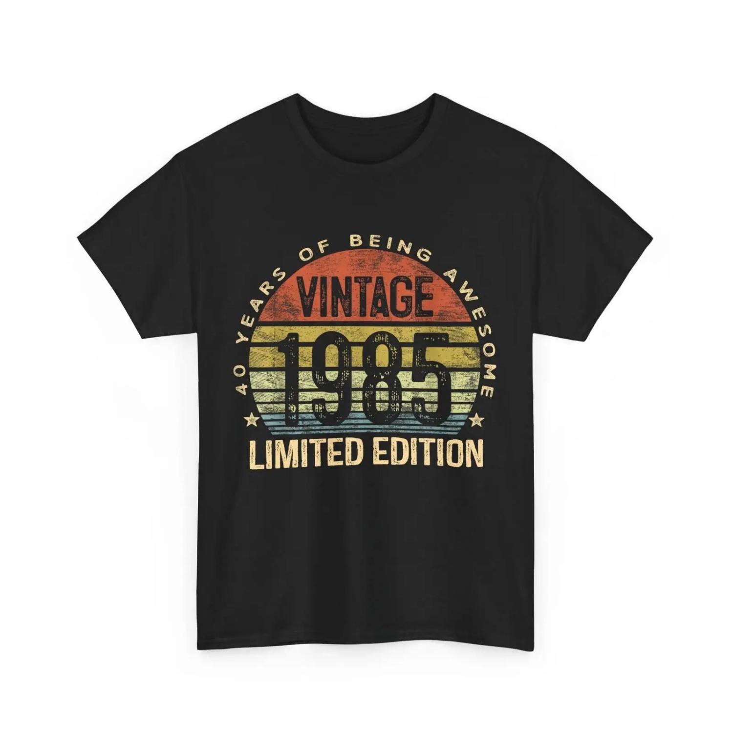 Vintage 1985 Limited Edition 40 Year Old s 40th Birthday T Shirt S чёрный