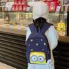 Delightful And Blue Beige Kids Backpack For Toddlers With Spacious Compartment And Trendy Design Elements