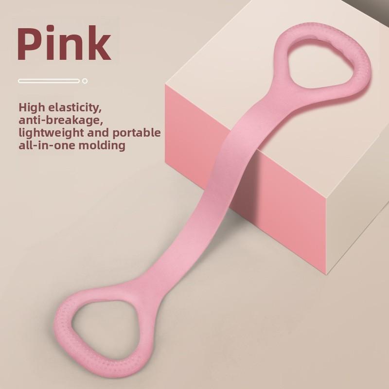 

1 шт. Фитнес-ремень для подтягиваний, эспандер в форме восьмерки, эластичный ремень для йоги, артефакт для растяжки плеч и спины, эластичная лента сопротивления в форме восьмерки 1PCS розовый