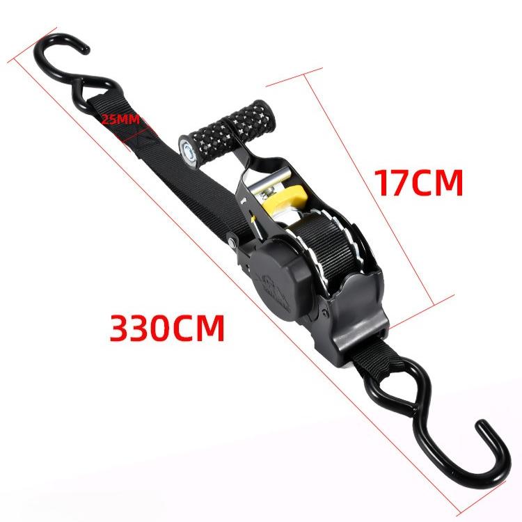 Ratchet Strap-3 Meters Long, 25 Mm Wide, Metal Handle-heavy Cargo Fixed Wheel Strap