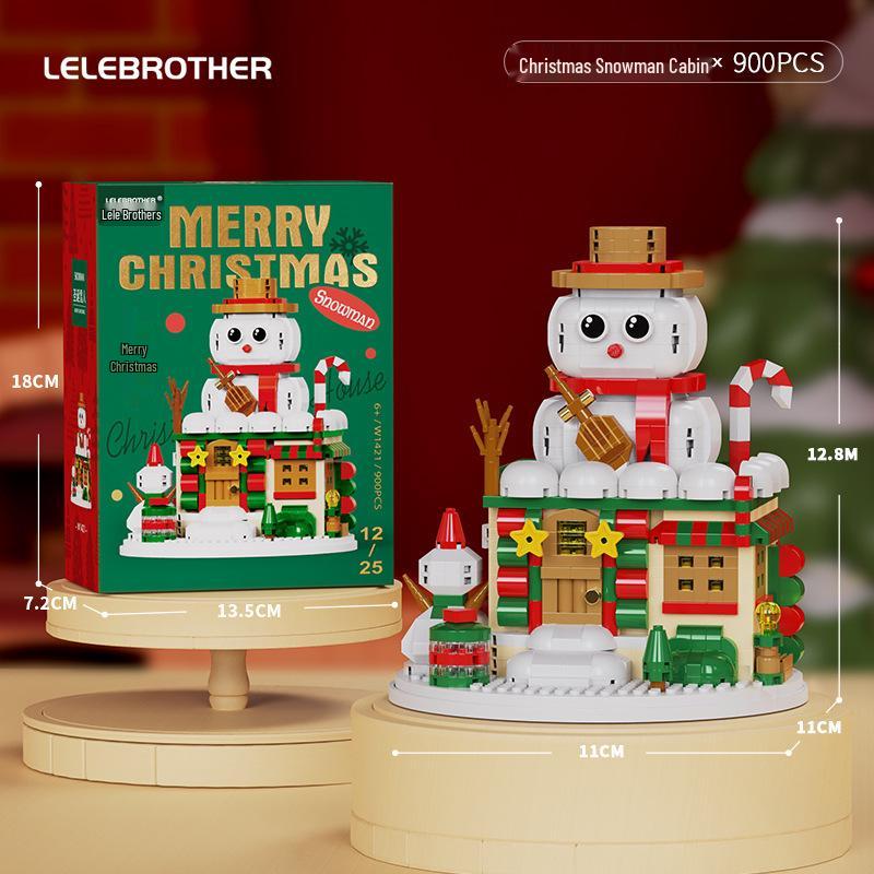 Santa Claus Holiday Jigsaw Puzzle Building Blocks - Lego-Compatible Toy for Kids