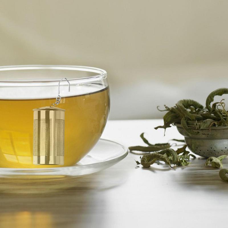 1PC Tea Infuser Extra Fine Mesh Tea Strainers for Loose Tea Stainless Steel Tea Strainer with Extended Chain Hook Home Teaware