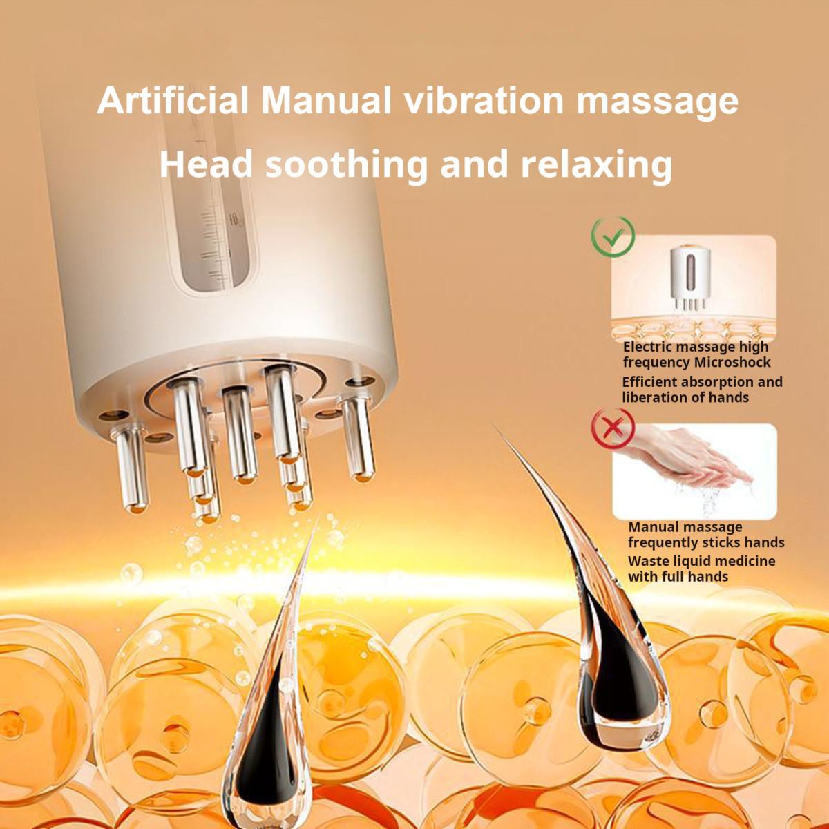 

Электрический аппликатор для масла для волос 15 мл с точными весами, аппликатор для массажа кожи головы, портативный дозатор для масла сыворотки для волос 1 мл, щетка белый