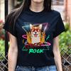 Corgis Rock Unisex T-shirt Gift Corgi Mom Tee Black Navy Dark Heather