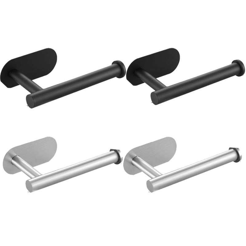 Self Adhesive Toilet Paper Towel Holder Stainless Steel Wall Mount No Punching Tissue Towel Roll Dispenser for Bathroom Kitchen