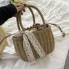 Yogodlns Stro Zak met Trekkoord voor Dames Tas met Handvat Zomer Strand Geweven Boho Tas Rotan Grote Capaciteit Tote Bag Dames Shopper Clutch