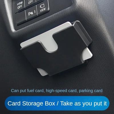 Universal-Kartenhalter für den Autoinnenraum, multifunktionale tragbare Kartenaufbewahrungsbox, Kartensteckplatzbox für die Sonnenblende im Auto, Autozubehör