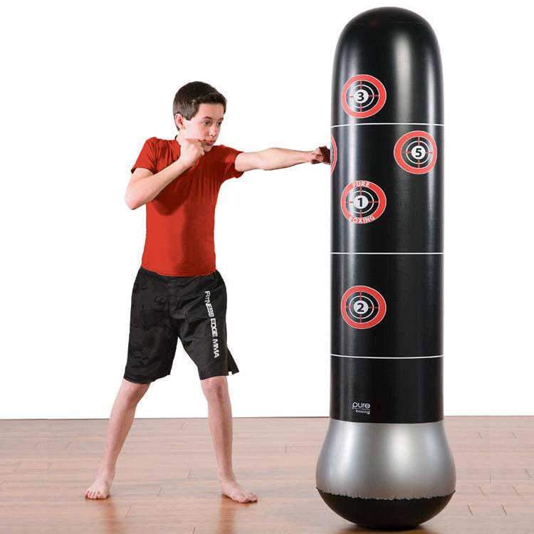 Langlebiger aufblasbarer PVC-Boxsack-Tumbler für Erwachsene & Kinder - Fitness- & Stressabbau-Sandsack-Spielzeug