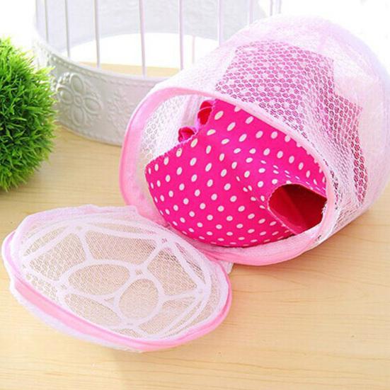 Foldable Anti-Deform Washing Machine Underwear Bra Laundry Bag Zipper Mesh Pouch