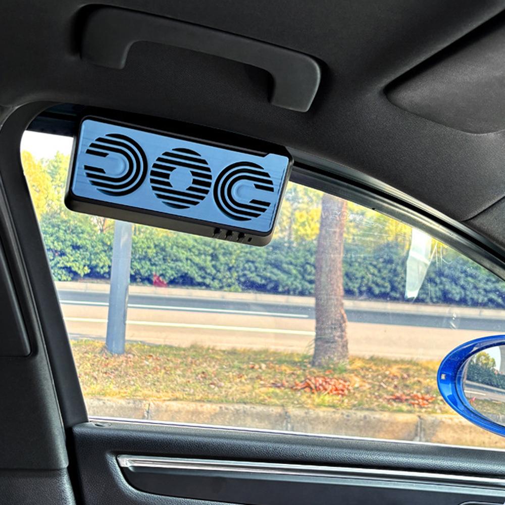 3Fan Ventilator de evacuare a mașinii Ventilator de circulație a aerului alimentat prin USB și solar Ventilator de aer silențios Răcitor de aerisire