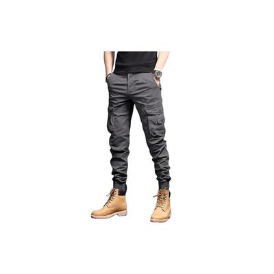 Lymio Men Cargo || Men Cargo Pants || Men Cargo Pants Cotton || Cargos for Men (Cargo-09-12) (M, Grey)