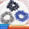 Retro Flower Crystal Hair Tie - High Elasticity Rubber Band, Simple and Elegant Hair Accessory