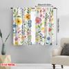 2pcs,2D Plane Printing Curtain Popular Blooming Canvas Versatile Polyester (without Rod) Festive for Kitchen Living Room Office