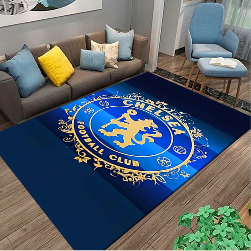 [1pc Chelsea FC Office Chair Carpet] Digital Printed Area Rug for Home & Game Room Use, Soft Indoor Sofa Chair Mat