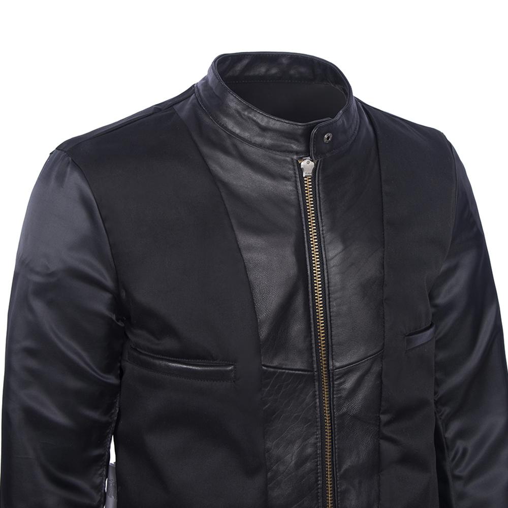 New Sheepskin Leather Jacket Men Motorcycle Biker Spring Natural Genuine Calfskin Leather Jackets Vintage Slim Short Male Coat