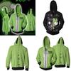 Felpa con cappuccio e zip da uomo stampata Invader Zim in comodo materiale morbido