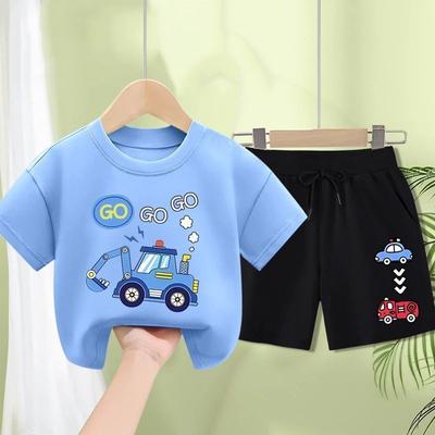 Boys' Summer Clothes, Boys' Short Sleeved Set, New Style, Fashionable Summer Children's Clothing for Little Boys