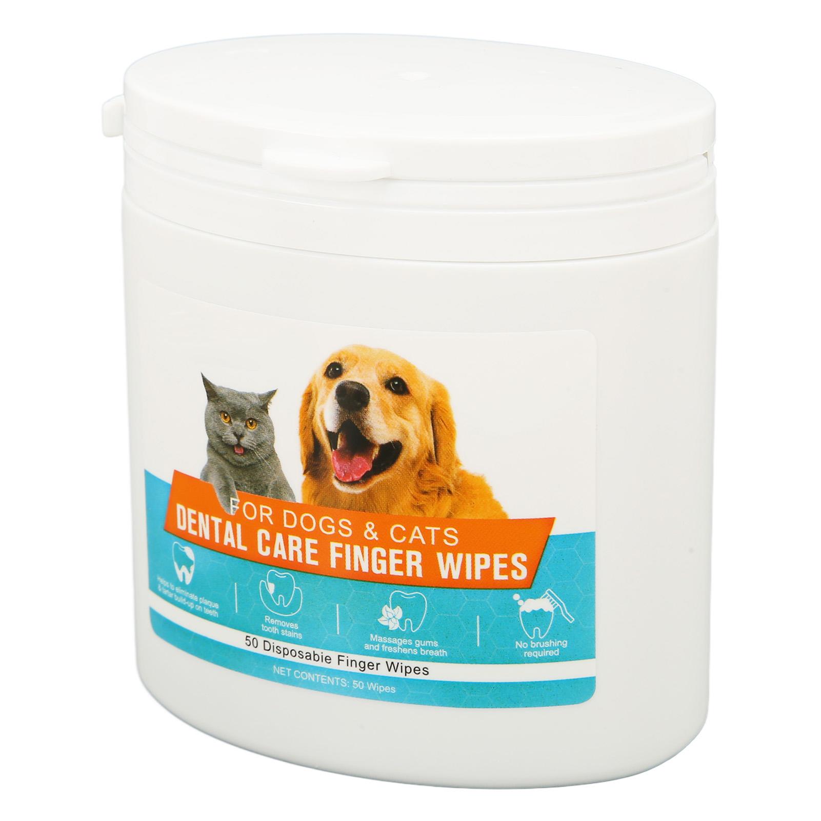 

50 шт. Салфетки для ухода за зубами, надеваемые на палец, уменьшают зубной налет, освежают дыхание, салфетки для чистки зубов для собак