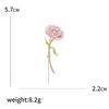 Mother's Day Enamel Carnation Brooch for Women Unisex Botanical Flower Pins Event Funny Luxury Gifts New Year Friends Decoration